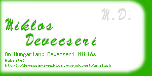 miklos devecseri business card
